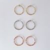 イヤリング ひねりデザイン 25mm ニッケルフリー パイプタイプ フープイヤリング ゴールド/シルバー/ピンクゴールド