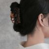 ヘアクリップ マット レース 9cm バンスクリップ