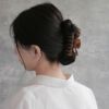 ヘアクリップ マット リボン 9cm バンスクリップ