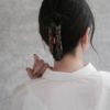 ヘアクリップ マット リボン 9cm バンスクリップ