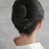 ヘアピン シリコン すべり止め付き 6cm 2本セット スリーピン