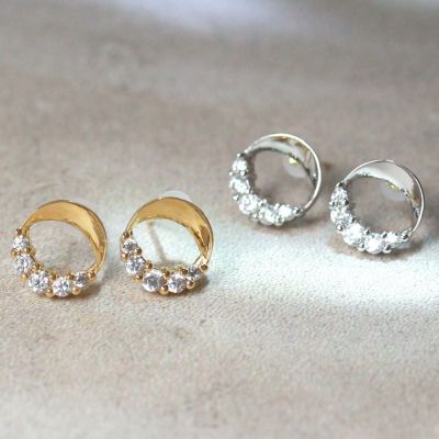ピアス キュービックジルコニア 4mm 18金 K18 フックピアス | OSEWAYA ...