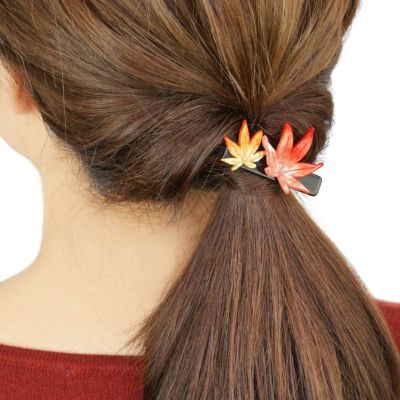 ヘアゴム 和風 紅葉 もみじ ヘアポニー | OSEWAYAオンラインストア