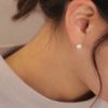 樹脂ピアス パール 6mm ポストピアス