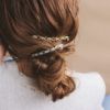 【LIMITED NUMBER】Hair Ornaments バレッタ ヴィンテージ風 チェーン チャーム付き 滑り止め付き 薄型バレッタ