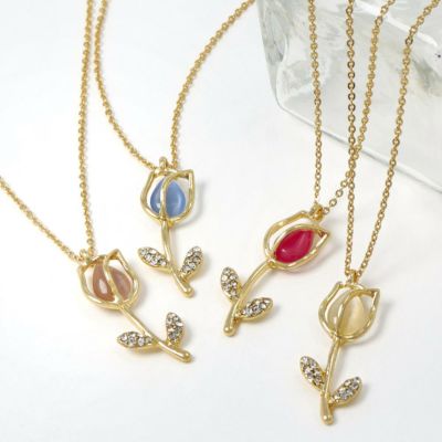 40%OFF｜ネックレス ニッケルフリー 合成キャッツアイ カラー