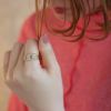 リング ニッケルフリー キュービックジルコニア パヴェ メタル チェーン フリーサイズ 指輪