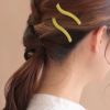 ヘアピン アクリル マーブル カラー ウェーブ アメピン 2本 セットピン