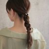 ヘアゴム メタル フレーム スクエア レクタングル バイカラー ヘアポニー