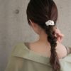 ヘアゴム メタル 水引風 編み込み ヘアポニー