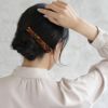 ヘアクリップ ベーシックカラー ゴールド フラワー 12.5cm ロング フォーククリップ クリップ