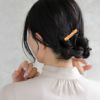 ヘアクリップ ベーシックカラー ゴールド フラワー ミニ 6.2cm クリップ