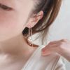 【LIMITED NUMBER】Vintage Like ピアス ニッケルフリー メタル チェーン 3連 チタンポスト ドロップピアス