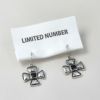 【LIMITED NUMBER】Vintage Like イヤリング ニッケルフリー メタル クロス パイプイヤリング シリコンカバー付き