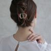 ヘアクリップ アクリル カラー ロール バンスクリップ