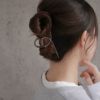 ヘアクリップ チョコレート メタル ツイスト ロール バンスクリップ