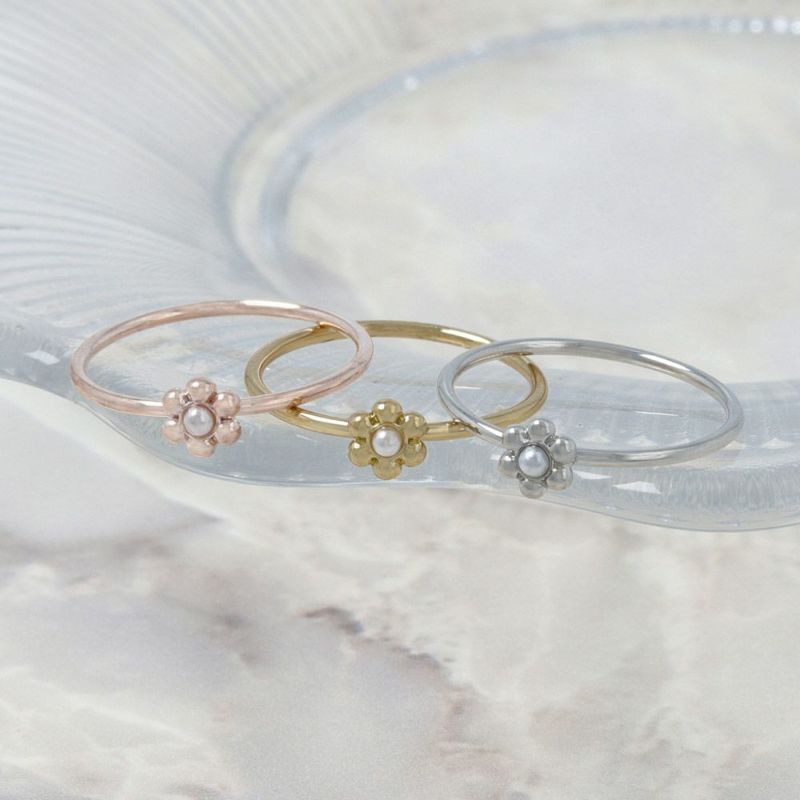 【中古】TTT MSW　2022SS「Flower ring」フラワーリング シルバー サイズ：16．5号 【230322】（ティー） |  ブランド古着のカインドオル