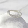 【Finobelle】minimal silver collection リング ニッケルフリー シルバー925 スクエア ライン ホワイトトパーズ 13号 指輪