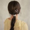 ヘアゴム チューリップ フラワー メタル アクリル ヘアポニー