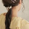 ヘアゴム チューリップ フラワー メタル アクリル ヘアポニー