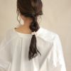 ヘアゴム フラワー メタル アクリル ストーン パール ヘアポニー