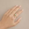 リング ニッケルフリー メタル カラー ビジュー オーバル フリーサイズ オープンリング 指輪