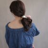 ヘアカフ ヘアライン加工 メタル ハーフ サークル カーブ プレート ヘアポニー ポニーフック