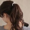 ヘアゴム カーブ メタル ソフト ライン ヘアポニー