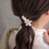 ヘアクリップ 桜 花びら ラメ メタル フォーククリップ