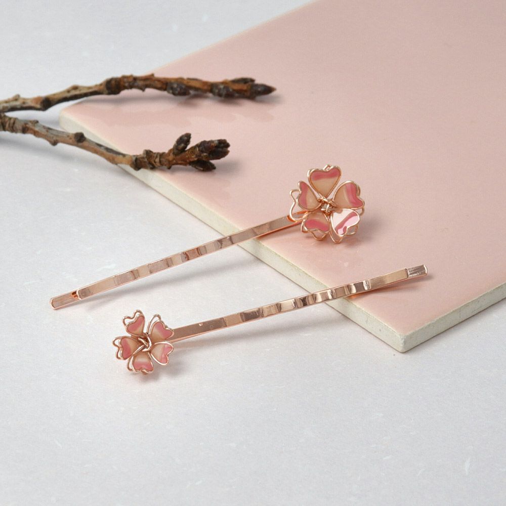 ヘアピン 桜 ワイヤーフラワー 2本セット アメピン