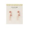 ピアス ニッケルフリー ミニ 桜 枝 ストーン チタンポスト ドロップピアス