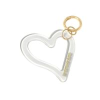 umberheart key ring shell glitter mellow