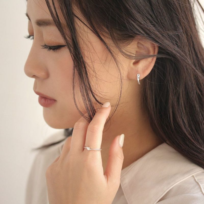 Finobelle】Gris ピアス ニッケルフリー silver925 スティック