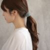 ヘアカフ アクリル マーブル ヘアポニー ポニーフック