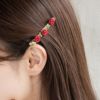 ヘアクリップ リボン ローズ 巻きバラ 薔薇 ミニクリップ