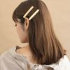 ヘアクリップ スクエア メタル 2個セット