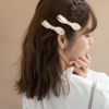 ヘアクリップ ラウンド リボン 2個セット