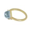 【Finobelle】Crystallia/Light Color リング ニッケルフリー ゴールド厚メッキ ガラス スクエア ブルー 13号 指輪