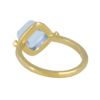 【Finobelle】Crystallia/Light Color リング ニッケルフリー ゴールド厚メッキ ガラス スクエア ブルー 13号 指輪