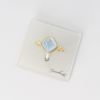 【Finobelle】Crystallia/Light Color リング ニッケルフリー ゴールド厚メッキ ガラス スクエア ブルー 13号 指輪