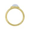 【Finobelle】Crystallia/LightTint Color リング ニッケルフリー ゴールド厚メッキ ガラス オーバル ブルー 13号 指輪