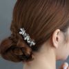 Classy GARDEN ヘアクリップ フラワー メタル パール