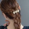 Classy GARDEN ヘアクリップ フラワー メタル パール