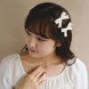 ヘアクリップ Candy Clip アンゴラ ニット リボン 3個セット ミニクリップ