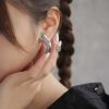 ピアス yura リボン チタンポスト スタッドピアス