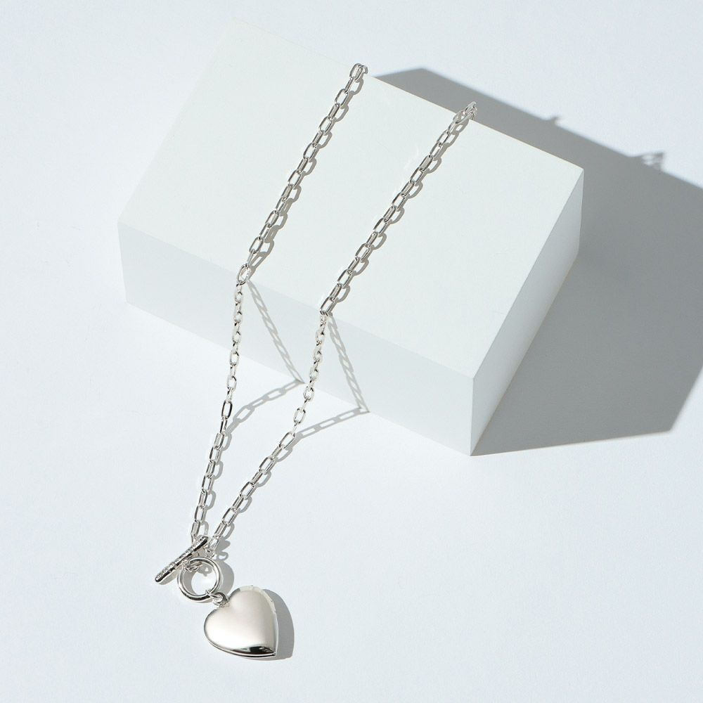 【LIMITED NUMBER】Vintage Like/ROCKET PENDANT Silver925 plated ハート マンテル ロケットペンダント ネックレス ニッケルフリー