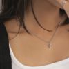 【Finobelle】necklace charm/選べるペンダントチャーム 本ロジウム厚メッキ ダイヤシェイプ 天然石 アイオライト ネックレスチャーム ニッケルフリー