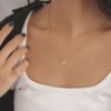 【Finobelle】necklace charm/選べるペンダントチャーム ゴールド厚メッキ サークル 天然石 アメジスト ネックレスチャーム ニッケルフリー