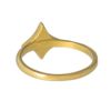 【Finobelle】リング ニッケルフリー ゴールド厚メッキ ダイヤシェイプ 天然石 タンザナイト ピンキーリング 5号 指輪