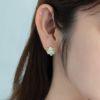 ピアス 紫陽花 チタンポスト スタッドピアス